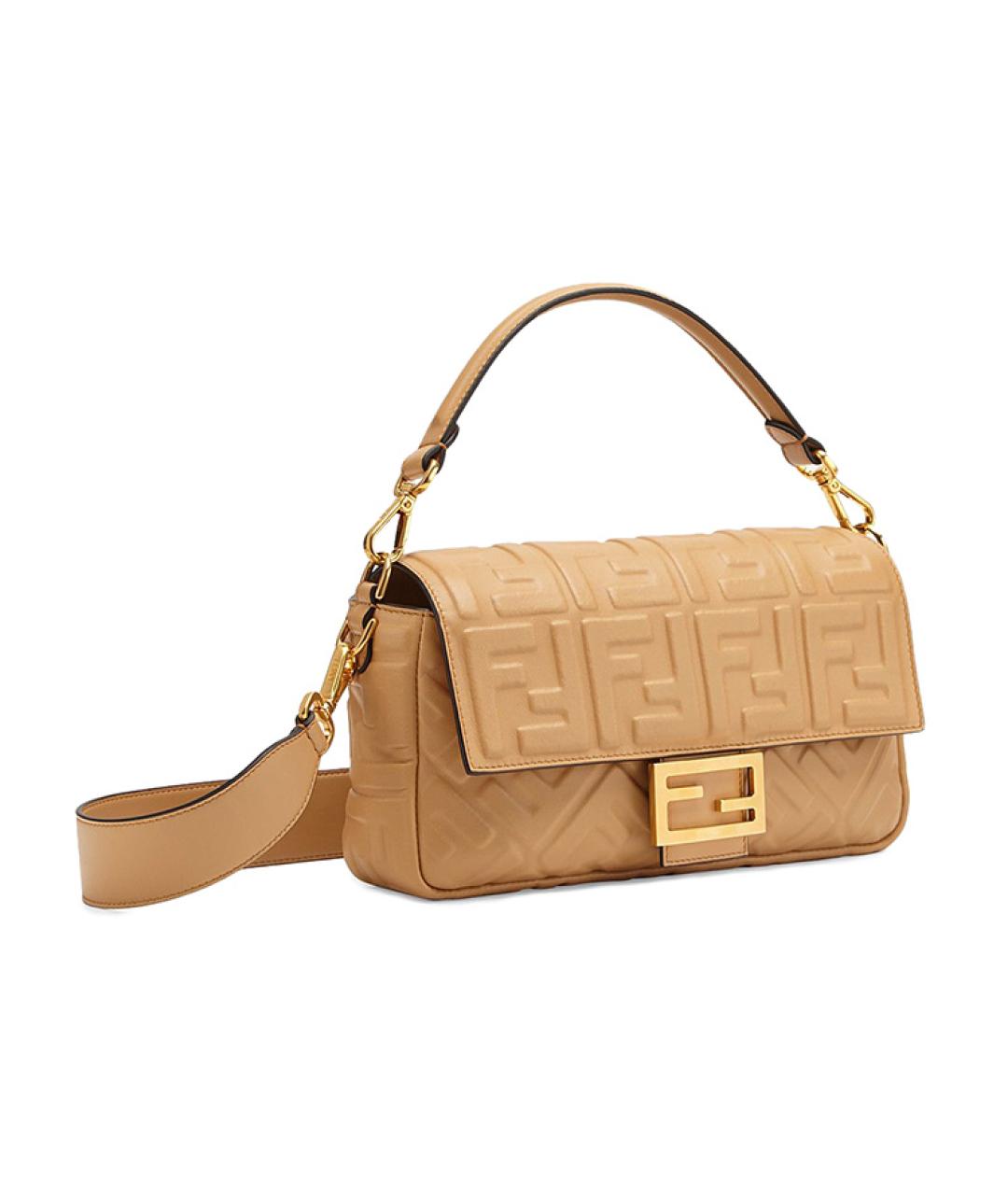 FENDI Коричневая кожаная сумка через плечо, фото 2