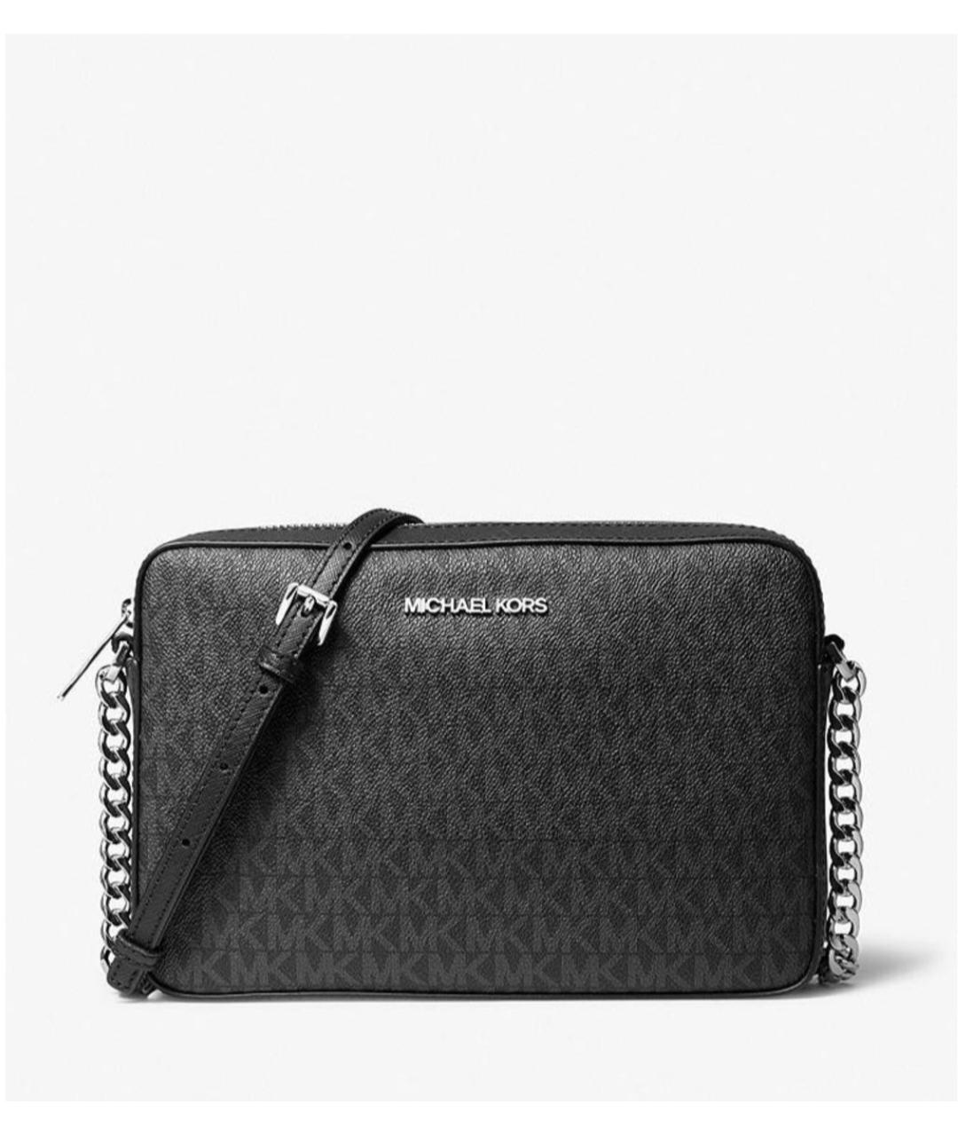MICHAEL KORS Черная сумка через плечо из канвы, фото 11