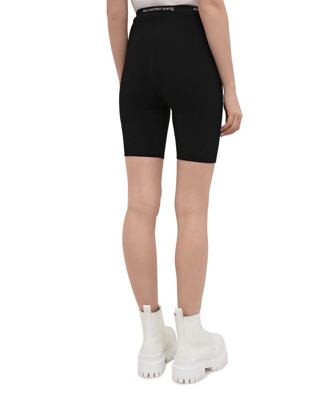 T BY ALEXANDER WANG Черные вискозные шорты, фото 2