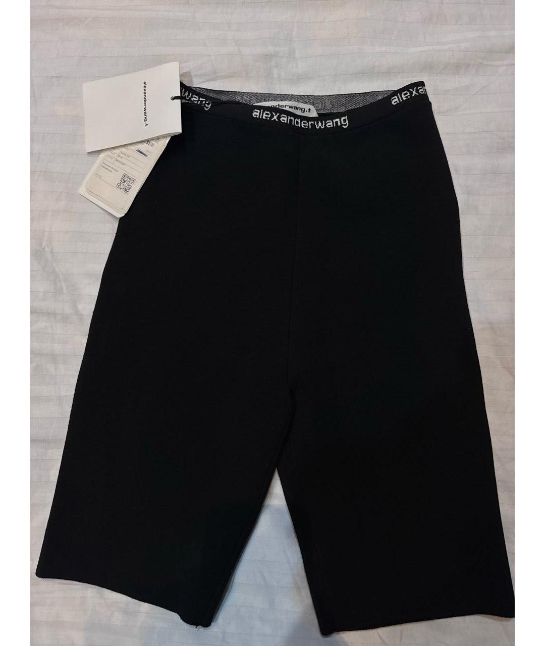 T BY ALEXANDER WANG Черные вискозные шорты, фото 3