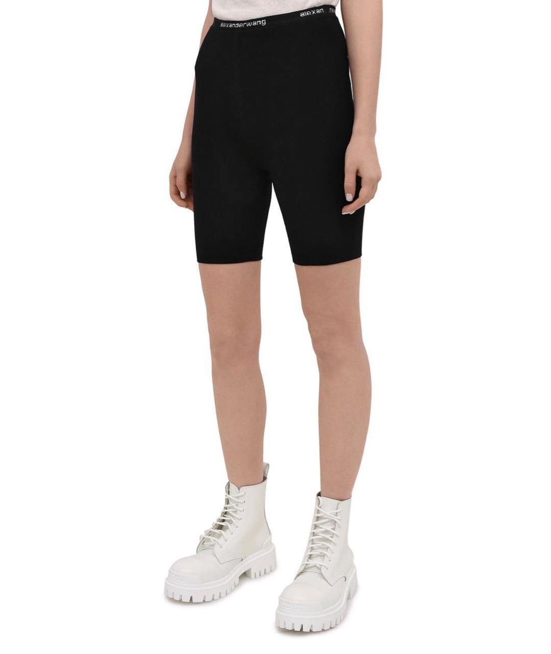 T BY ALEXANDER WANG Черные вискозные шорты, фото 6