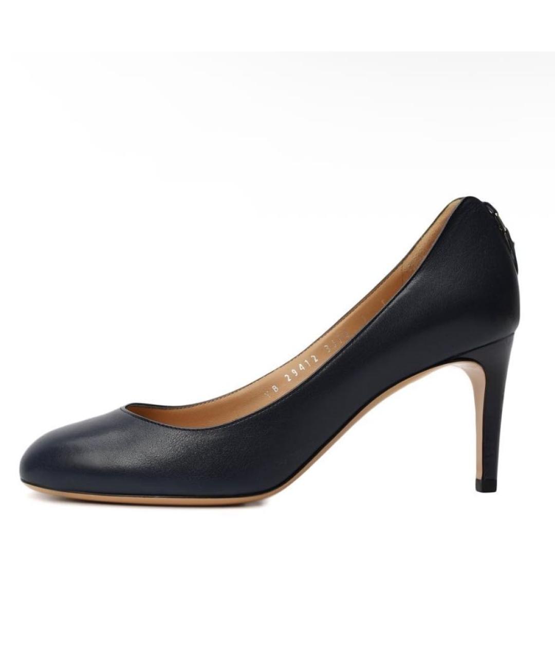 FERRAGAMO Черные кожаные туфли, фото 6