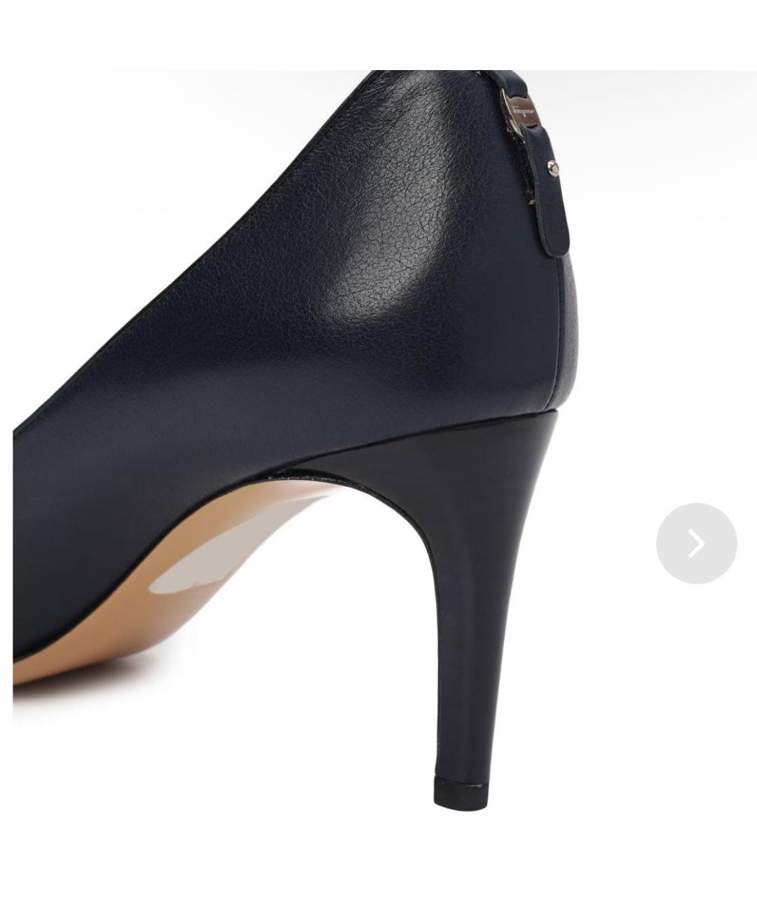 FERRAGAMO Черные кожаные туфли, фото 4