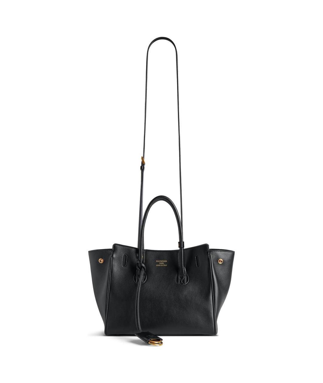 BALENCIAGA Черная кожаная сумка через плечо, фото 2