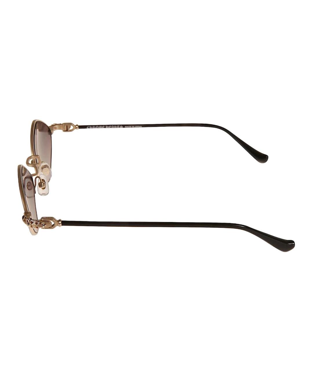CHROME HEARTS Золотые металлические солнцезащитные очки, фото 3