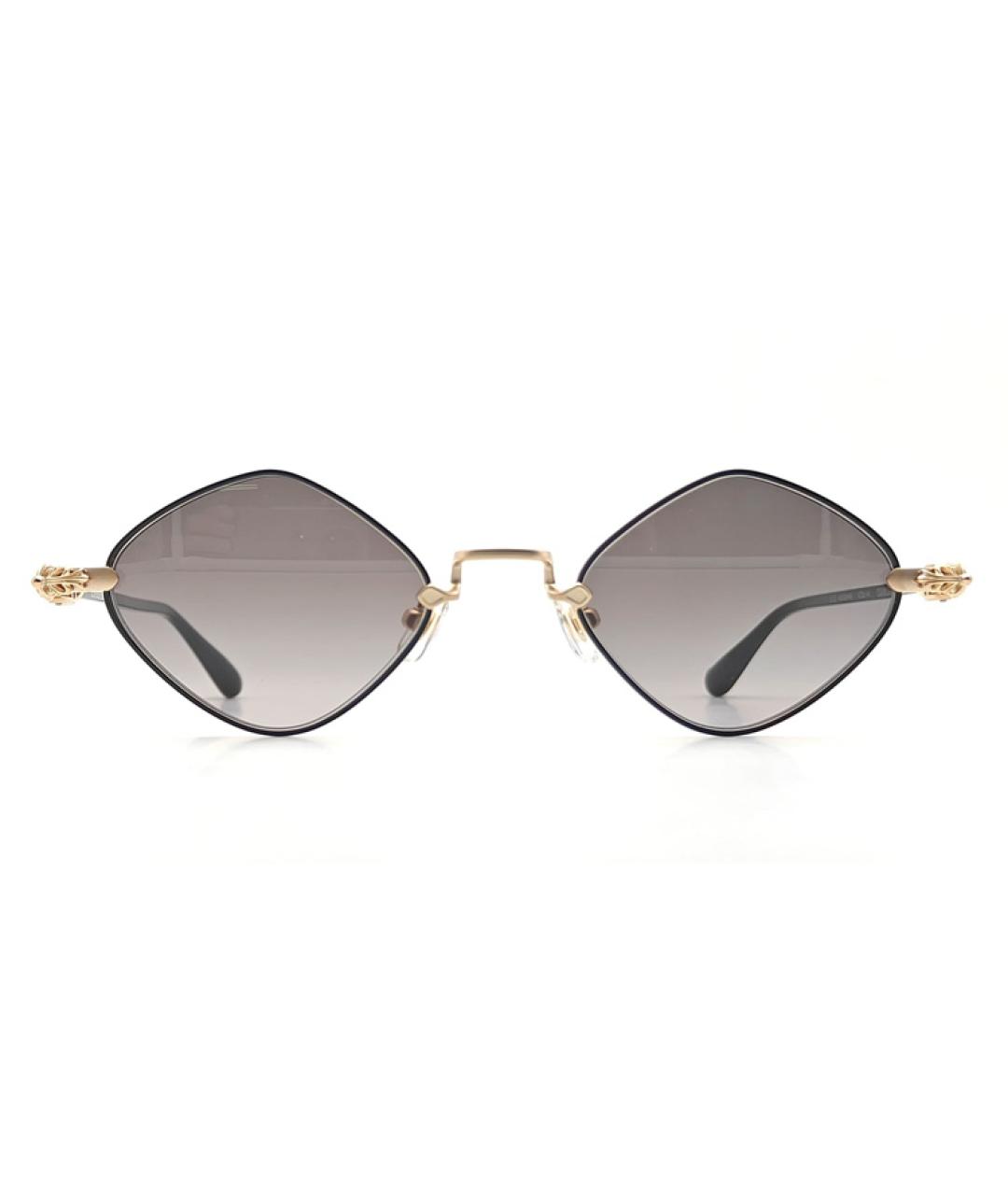 CHROME HEARTS Золотые металлические солнцезащитные очки, фото 4