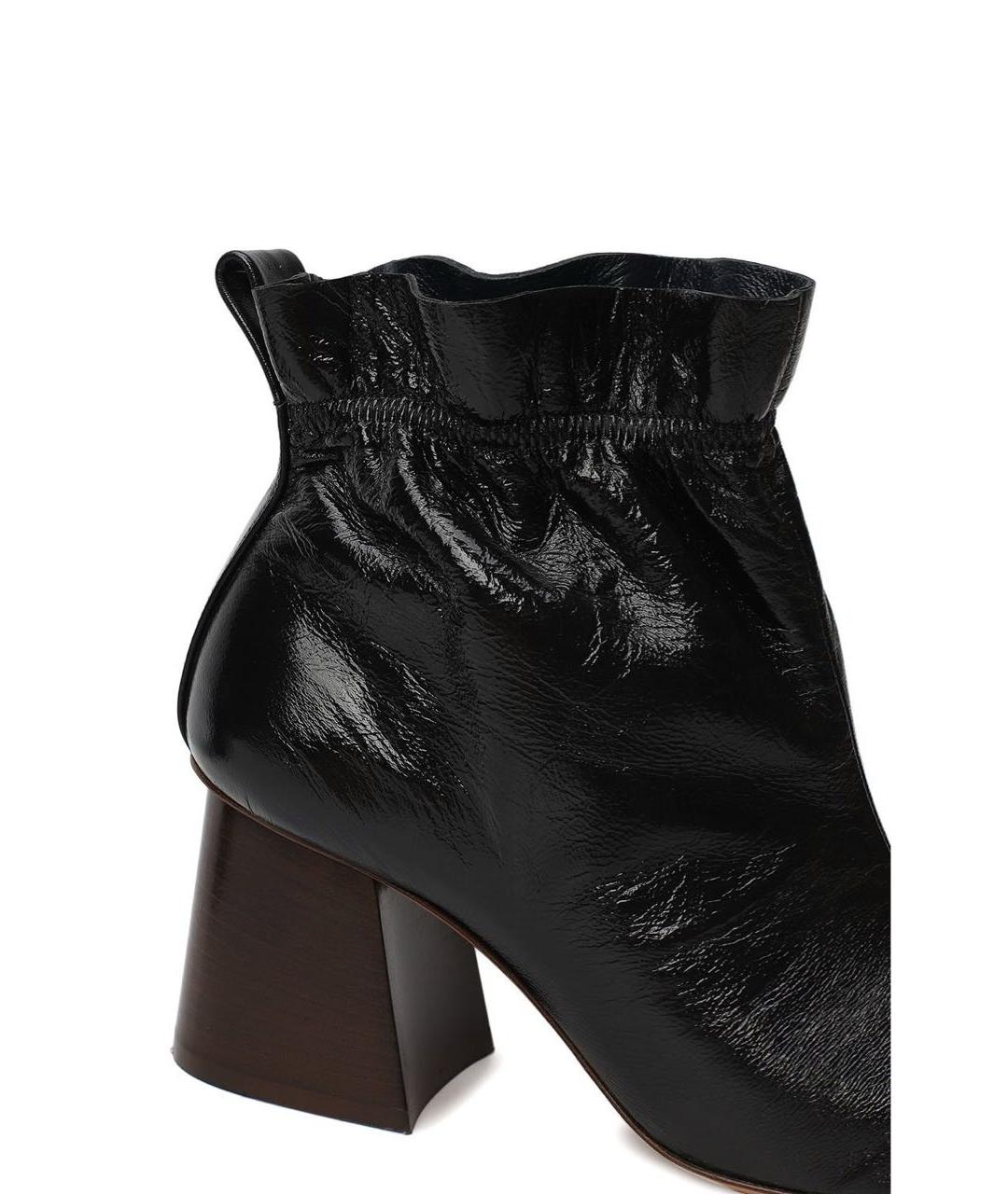 BALENCIAGA Черные кожаные ботильоны, фото 5