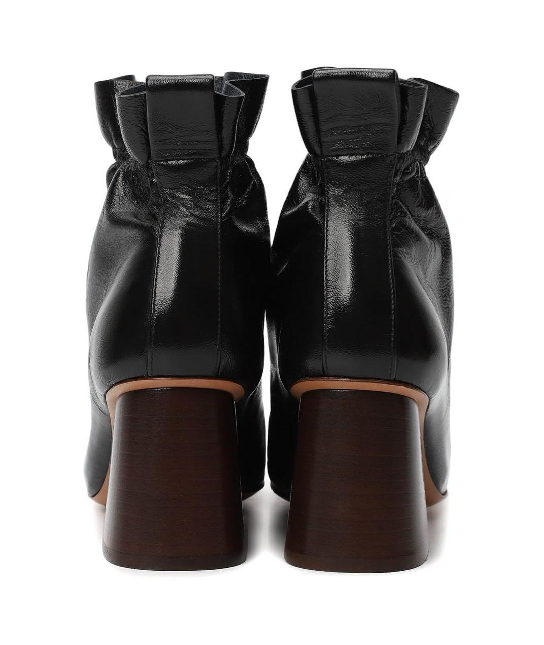 BALENCIAGA Черные кожаные ботильоны, фото 4