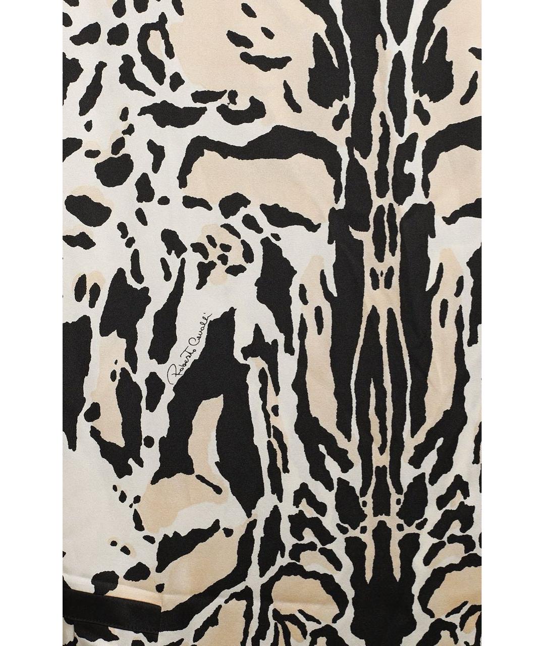 ROBERTO CAVALLI Коричневая шелковая юбка макси, фото 2