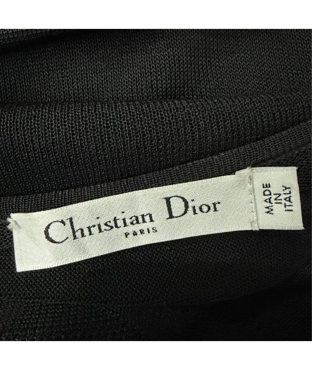 CHRISTIAN DIOR Черная вискозная футболка, фото 3