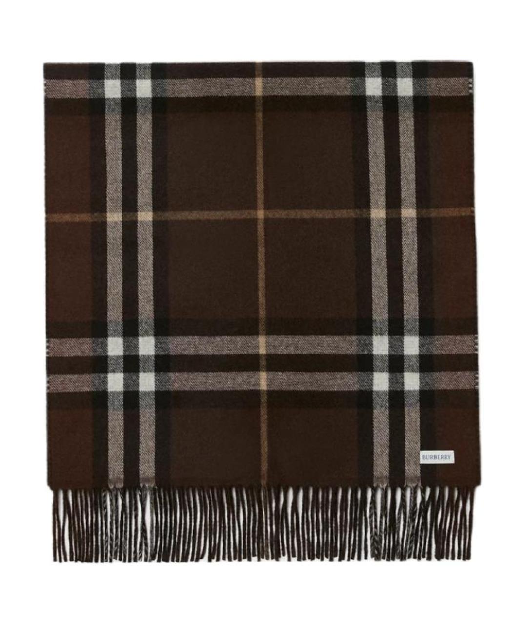 BURBERRY Коричневый кашемировый шарф, фото 2