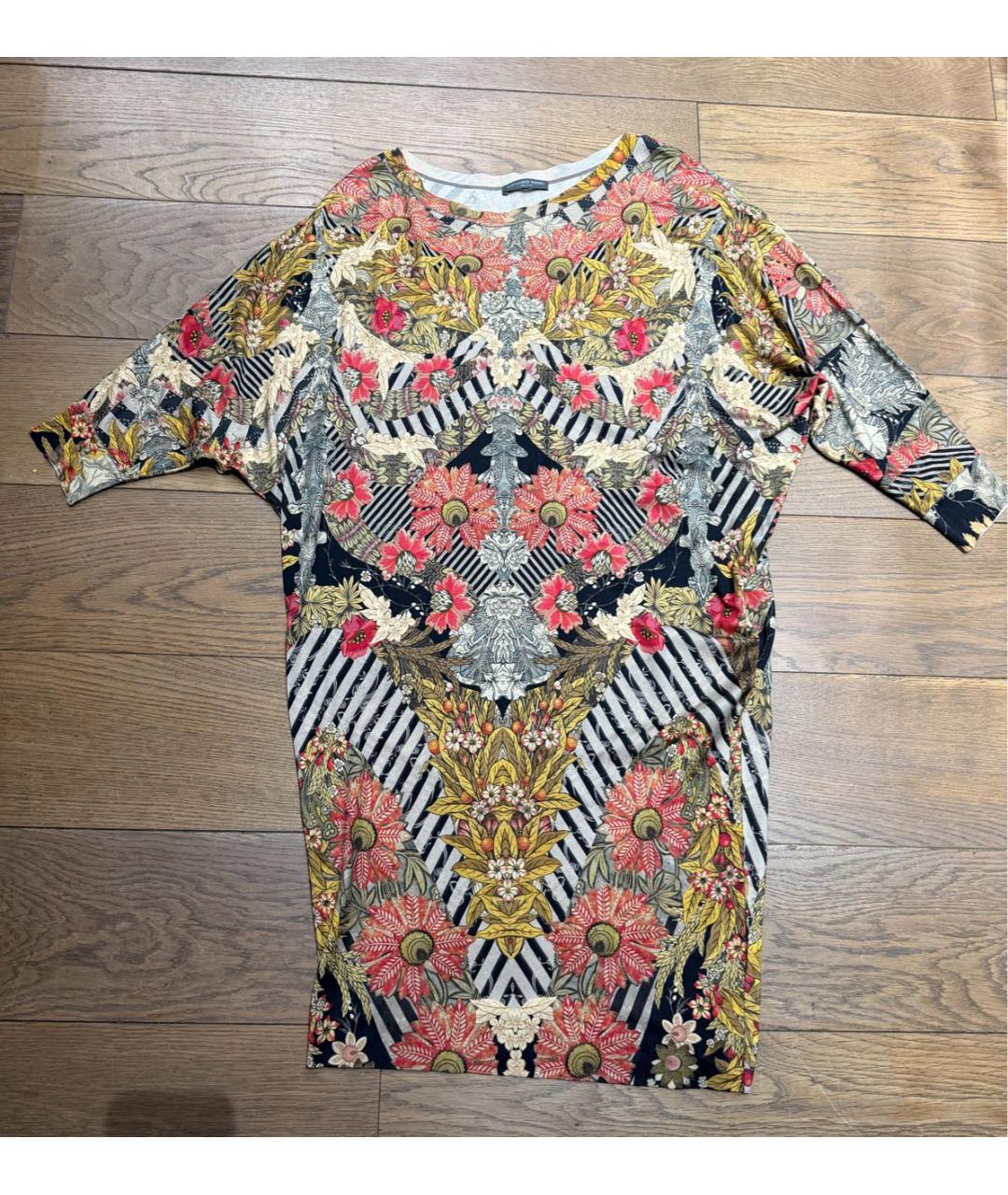 ALEXANDER MCQUEEN Мульти вискозное повседневное платье, фото 3
