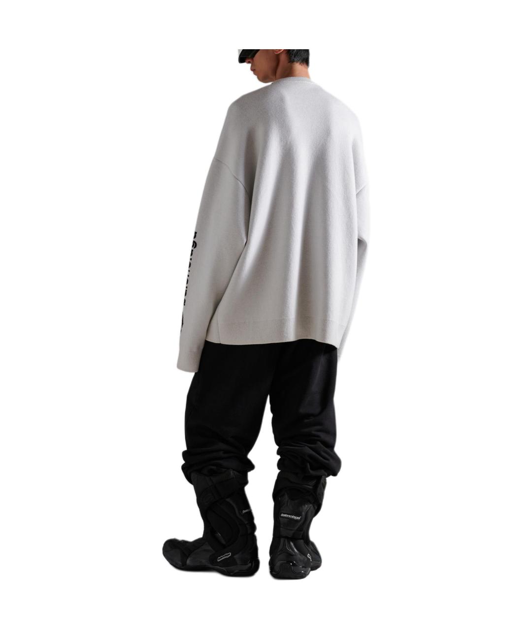 BALENCIAGA Белый джемпер / свитер, фото 3
