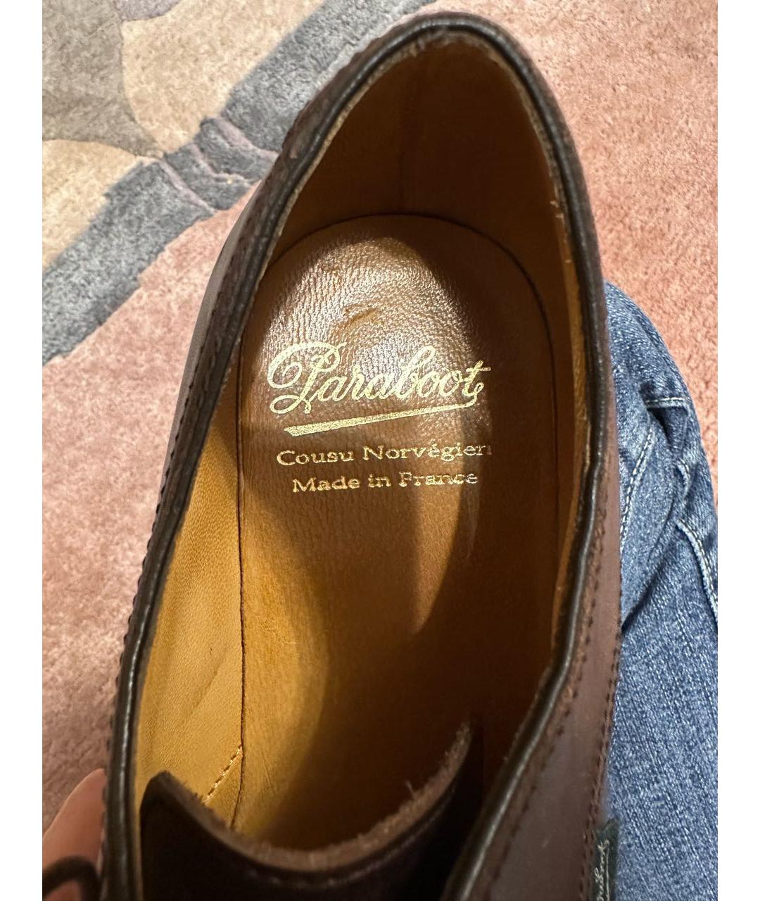 PARABOOT Коричневые кожаные туфли, фото 7
