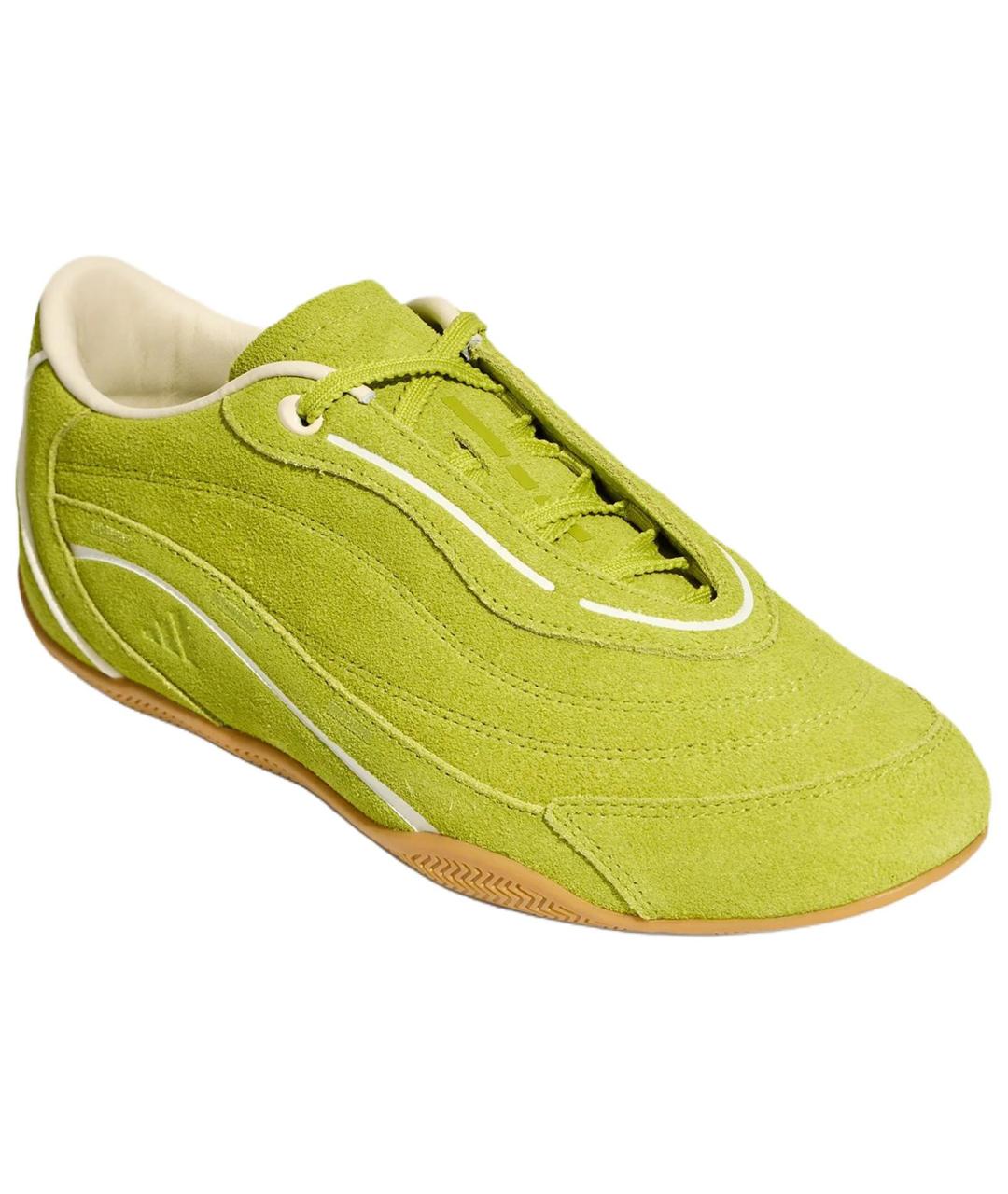 ADIDAS Салатовые кожаные кроссовки, фото 3