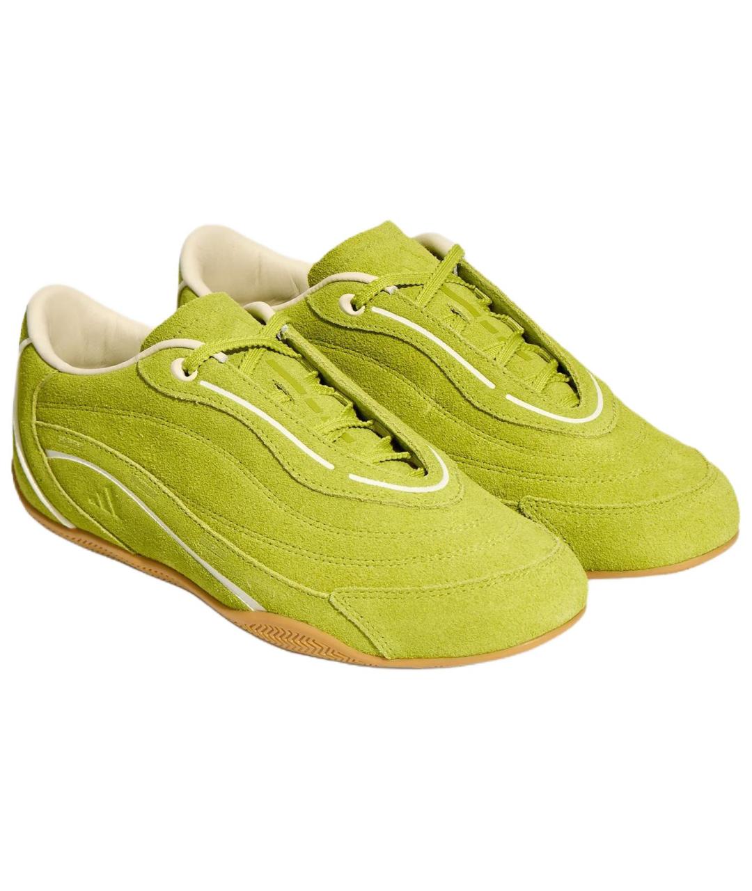 ADIDAS Салатовые кожаные кроссовки, фото 5