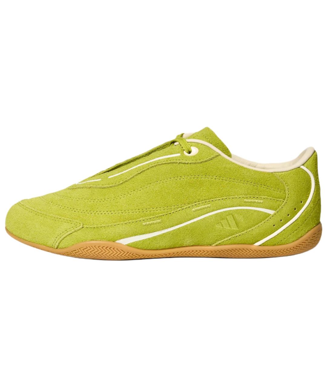 ADIDAS Салатовые кожаные кроссовки, фото 2