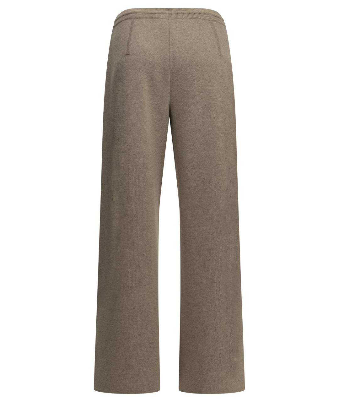 MAX MARA Бежевые шерстяные прямые брюки, фото 2