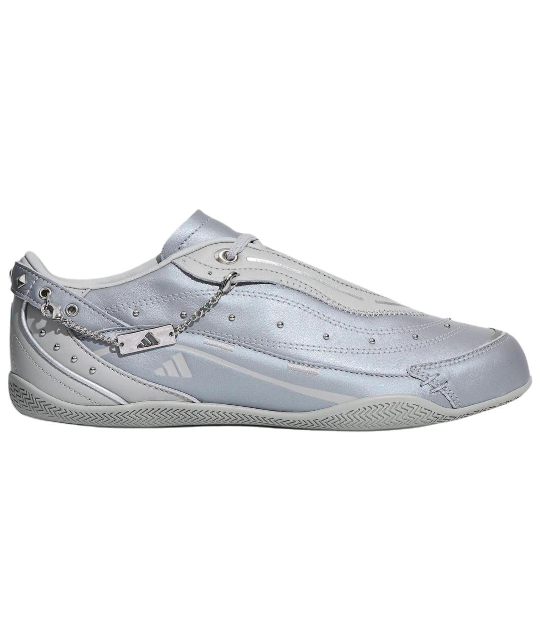 ADIDAS Серебряные кожаные кроссовки, фото 1
