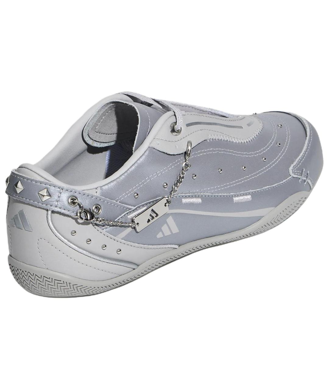 ADIDAS Серебряные кожаные кроссовки, фото 4