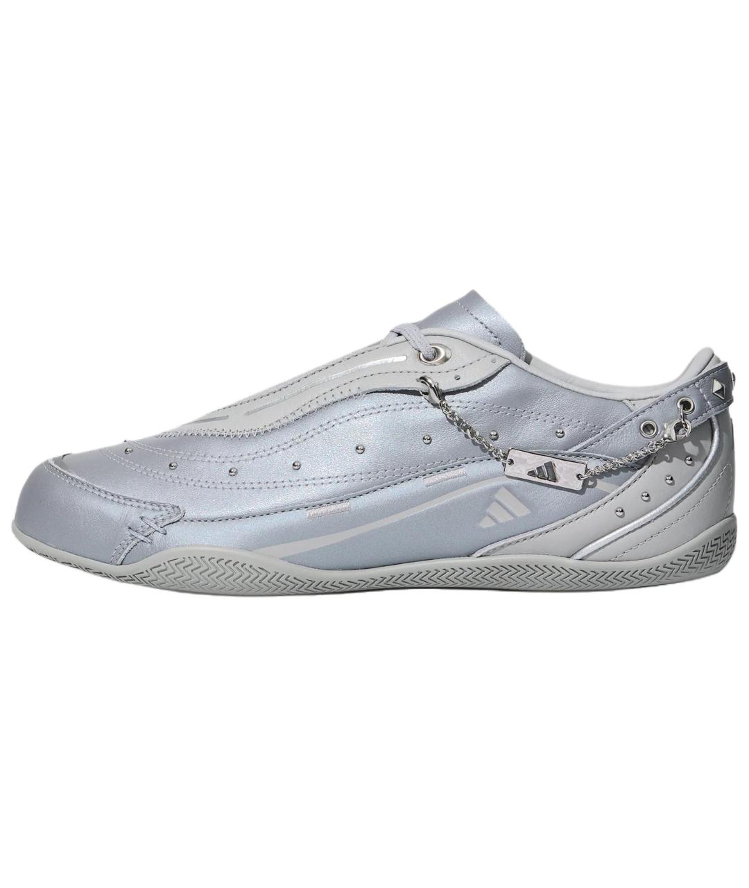 ADIDAS Серебряные кожаные кроссовки, фото 2