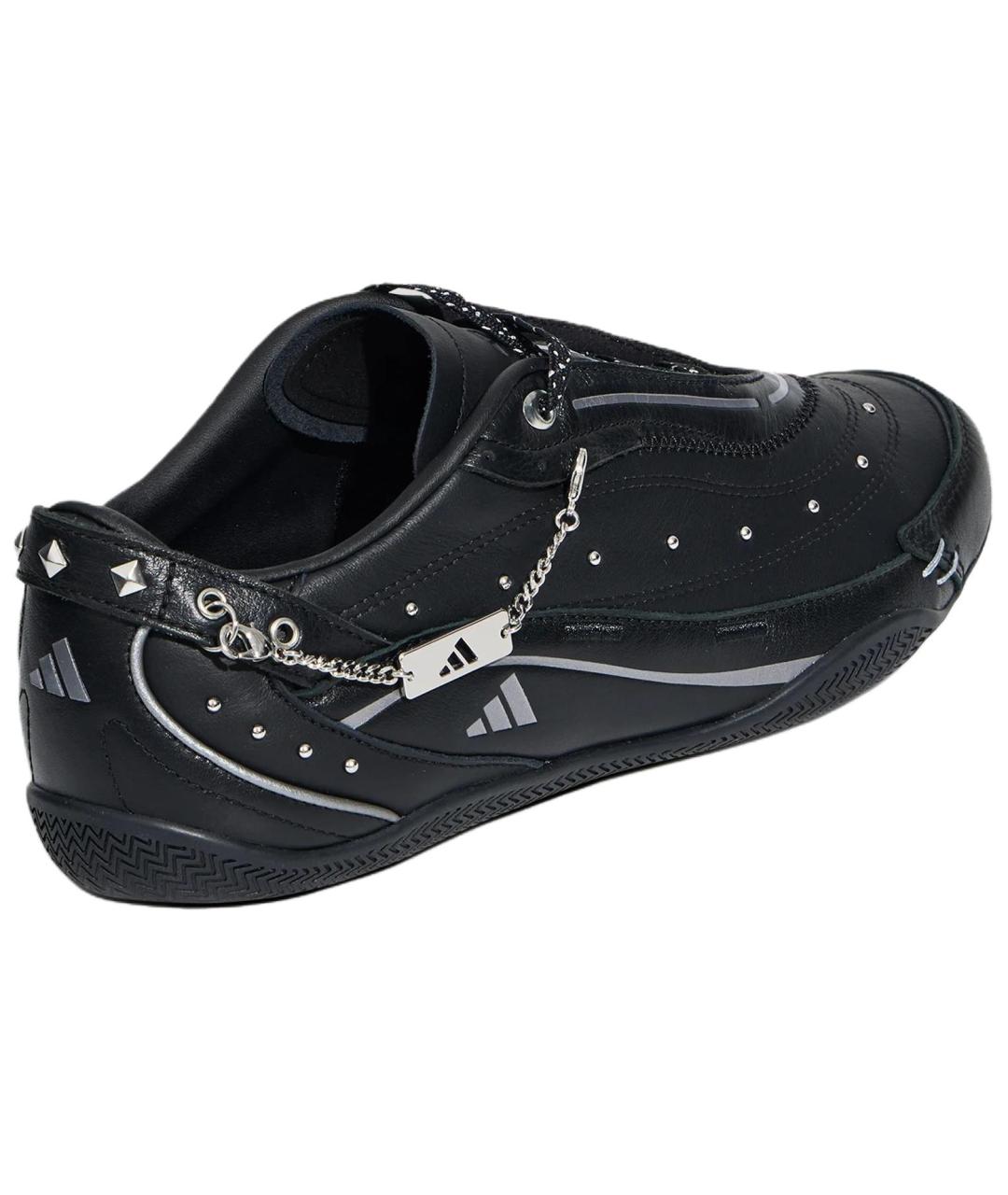 ADIDAS Черные кожаные кроссовки, фото 4