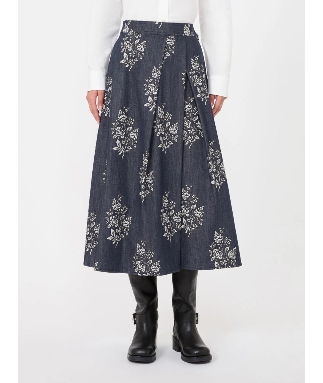 WEEKEND MAX MARA Мульти хлопковая юбка миди, фото 3