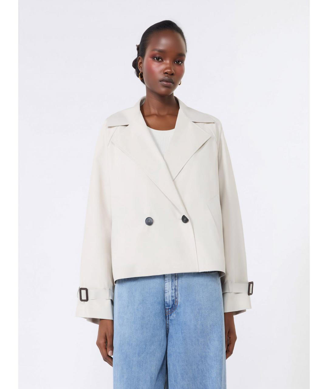 WEEKEND MAX MARA Бежевая полиэстеровая куртка, фото 3