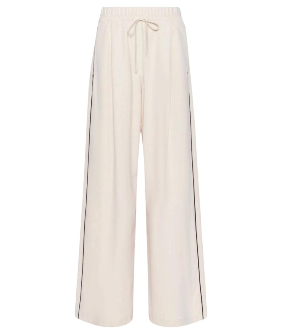 WEEKEND MAX MARA Бежевые хлопковые прямые брюки, фото 1