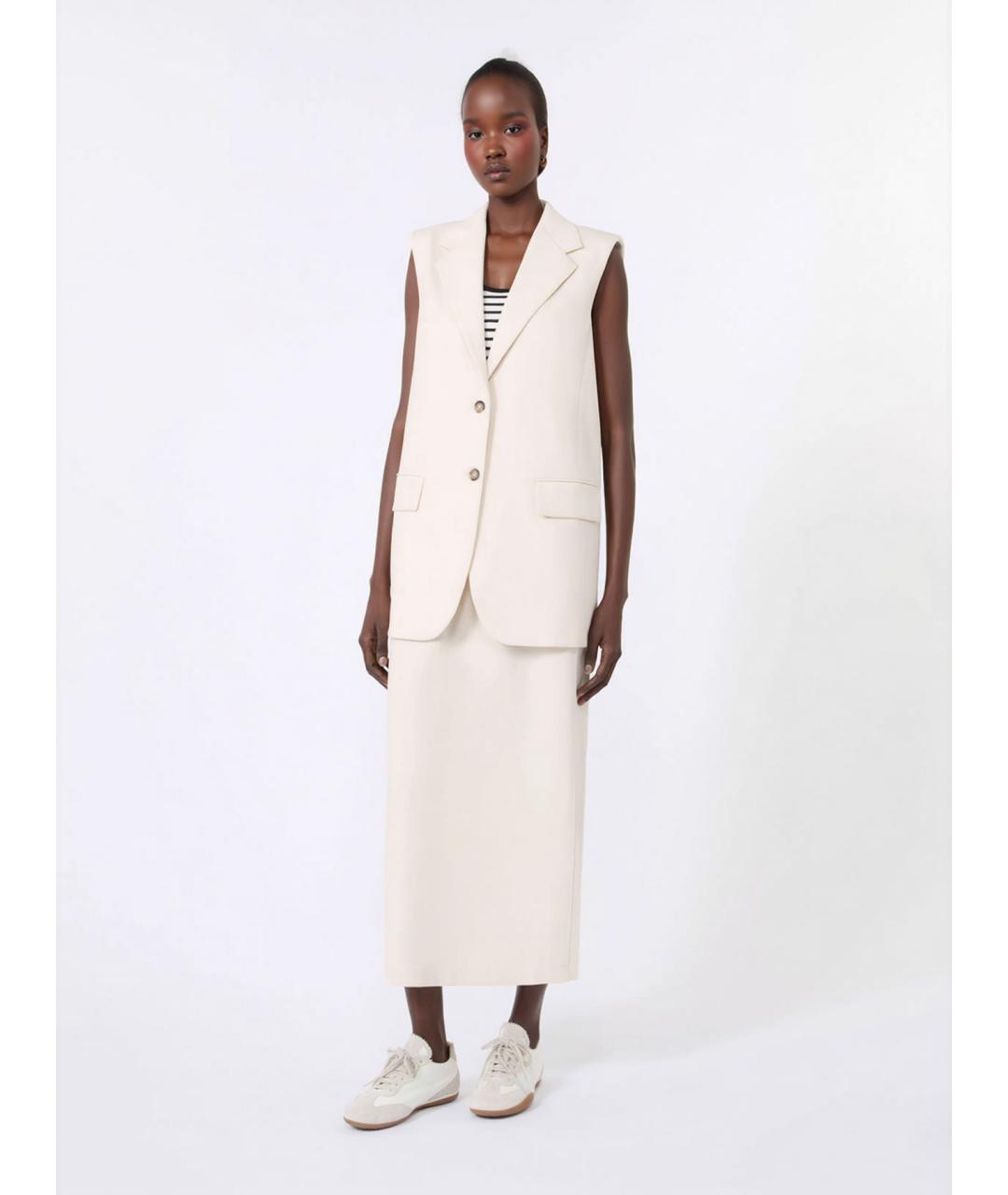 WEEKEND MAX MARA Бежевая юбка миди, фото 2