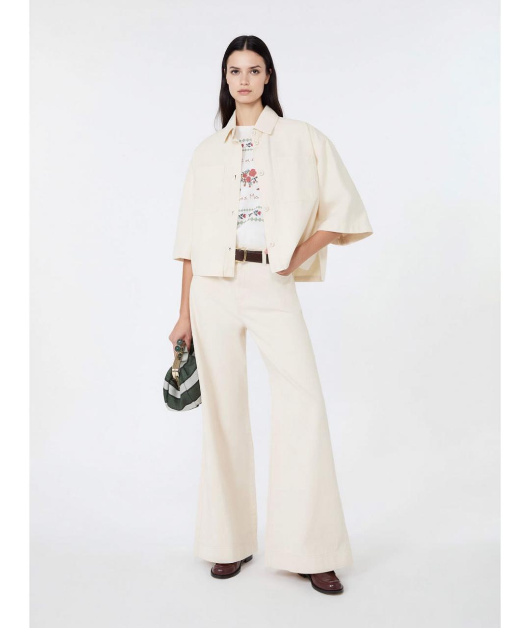 WEEKEND MAX MARA Бежевая хлопковая куртка, фото 2