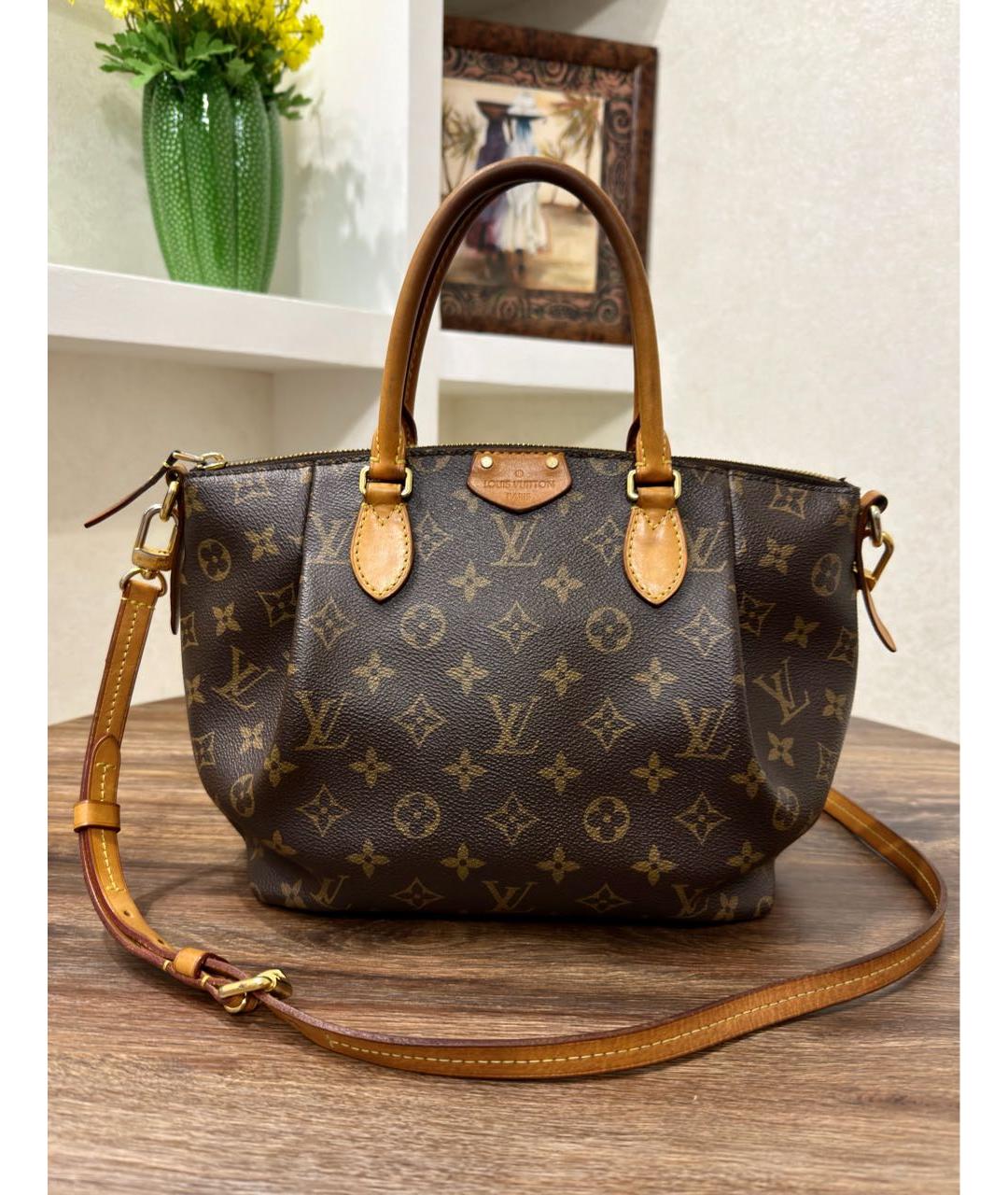 LOUIS VUITTON Коричневая сумка тоут из канвы, фото 2