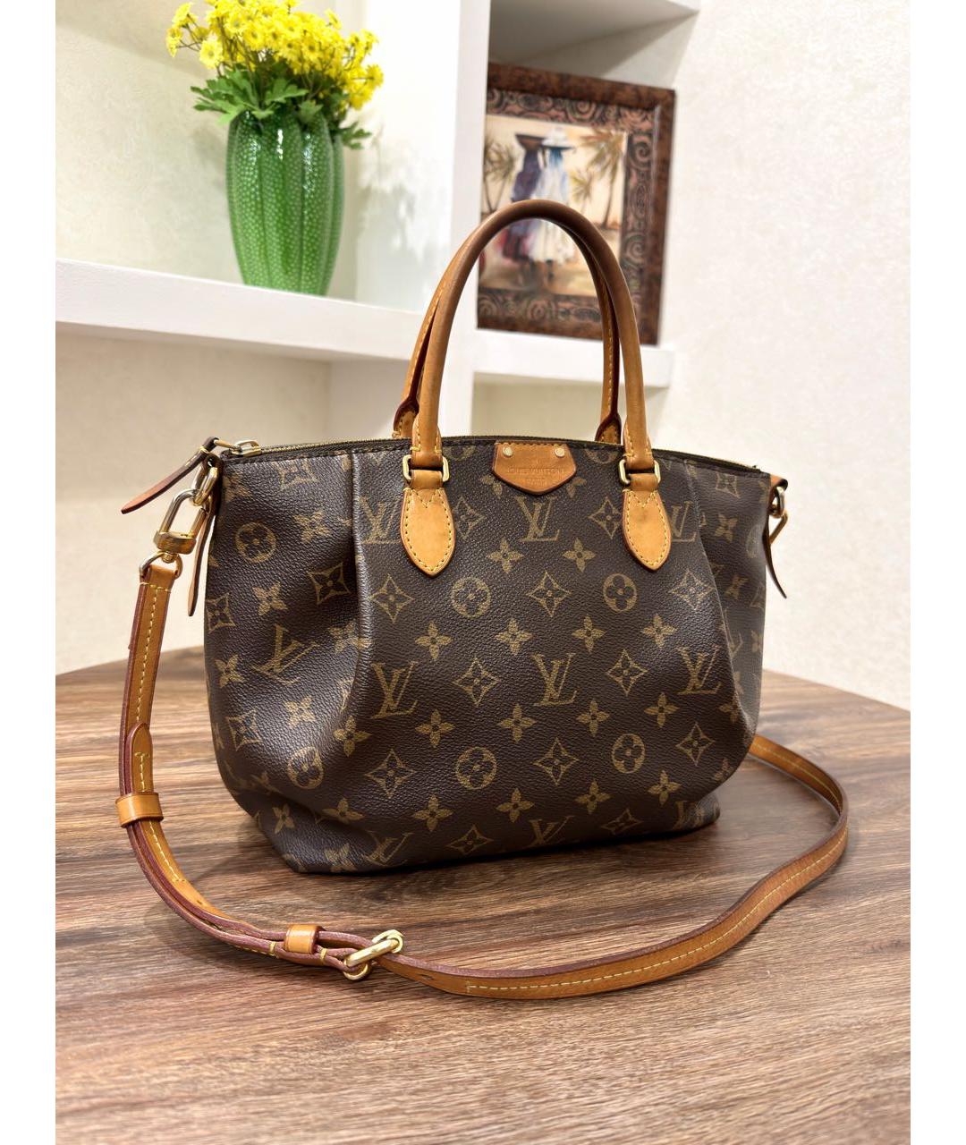 LOUIS VUITTON Коричневая сумка тоут из канвы, фото 3