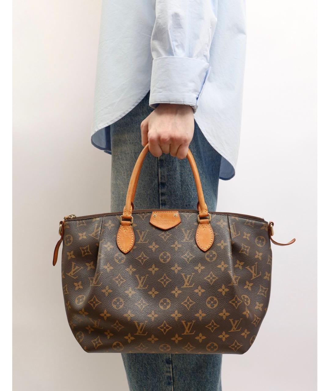 LOUIS VUITTON Коричневая сумка тоут из канвы, фото 6