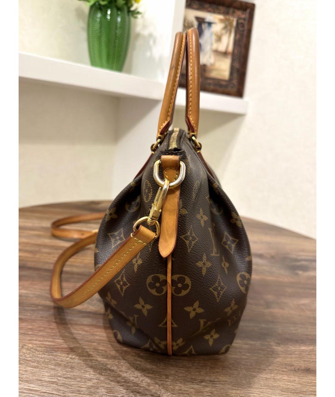 LOUIS VUITTON Коричневая сумка тоут из канвы, фото 7