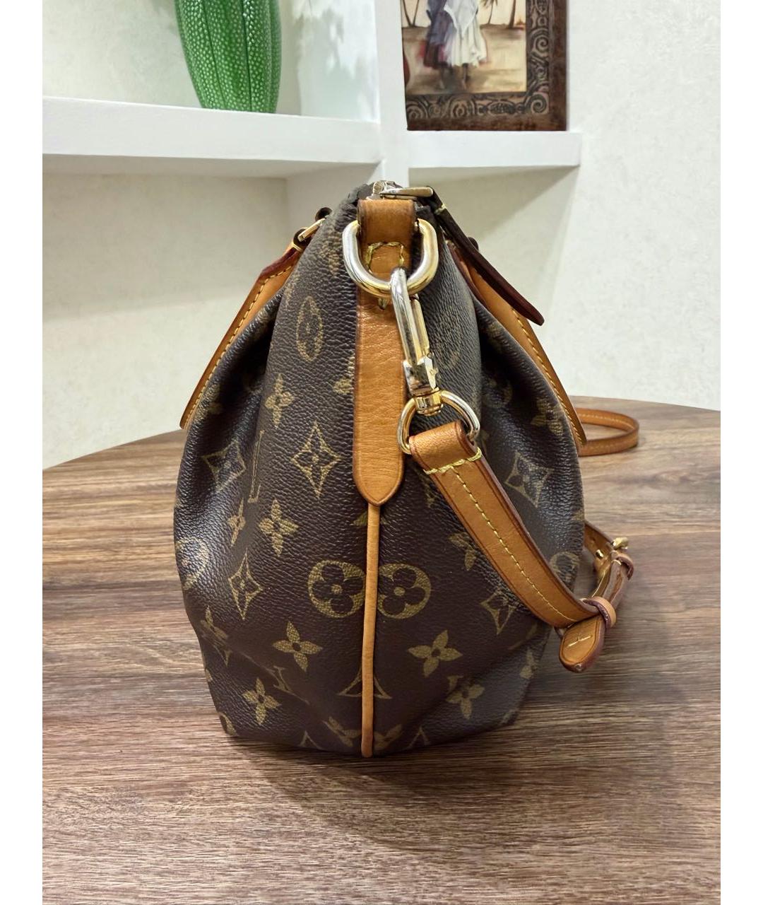 LOUIS VUITTON Коричневая сумка тоут из канвы, фото 8