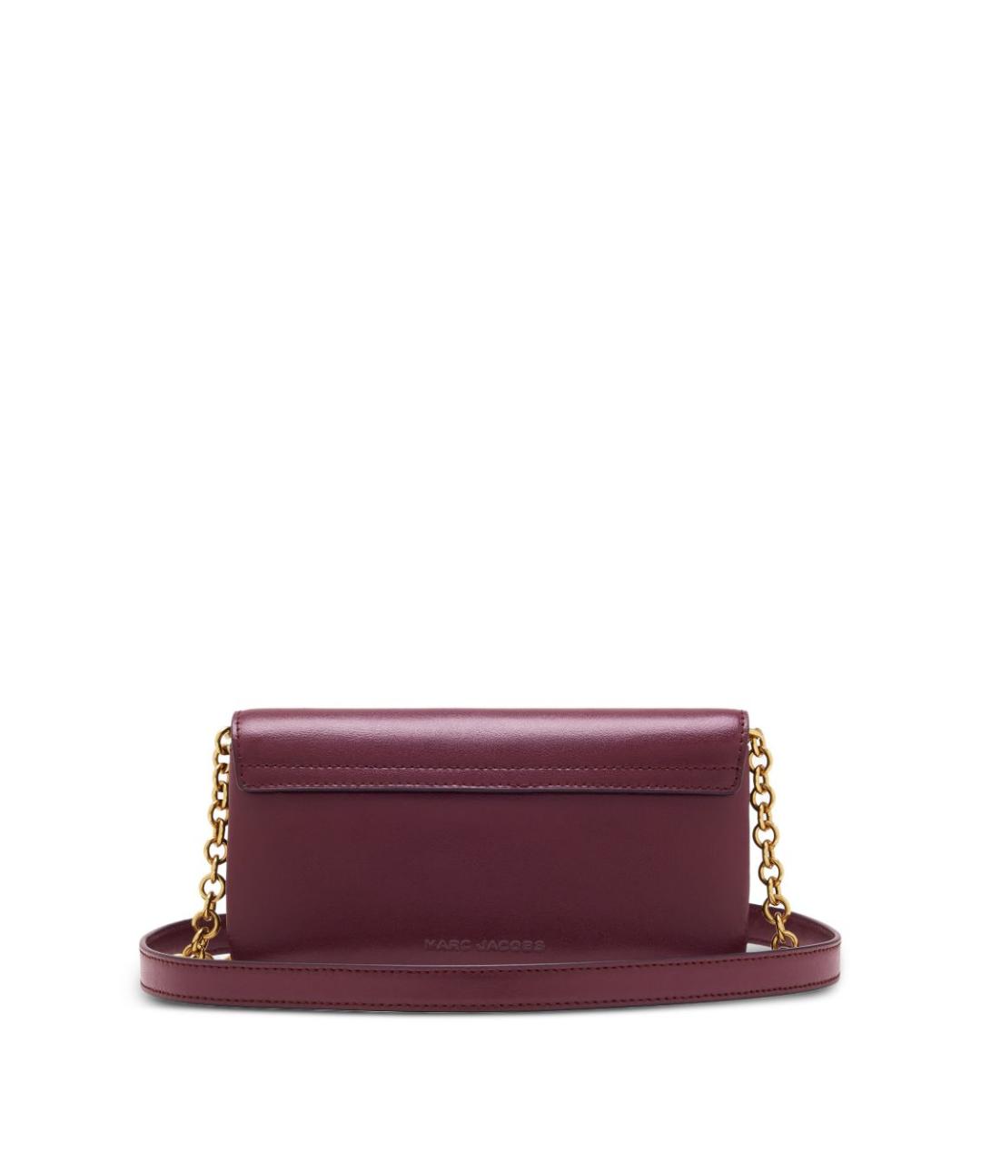 MARC JACOBS Бордовая кожаная сумка через плечо, фото 3