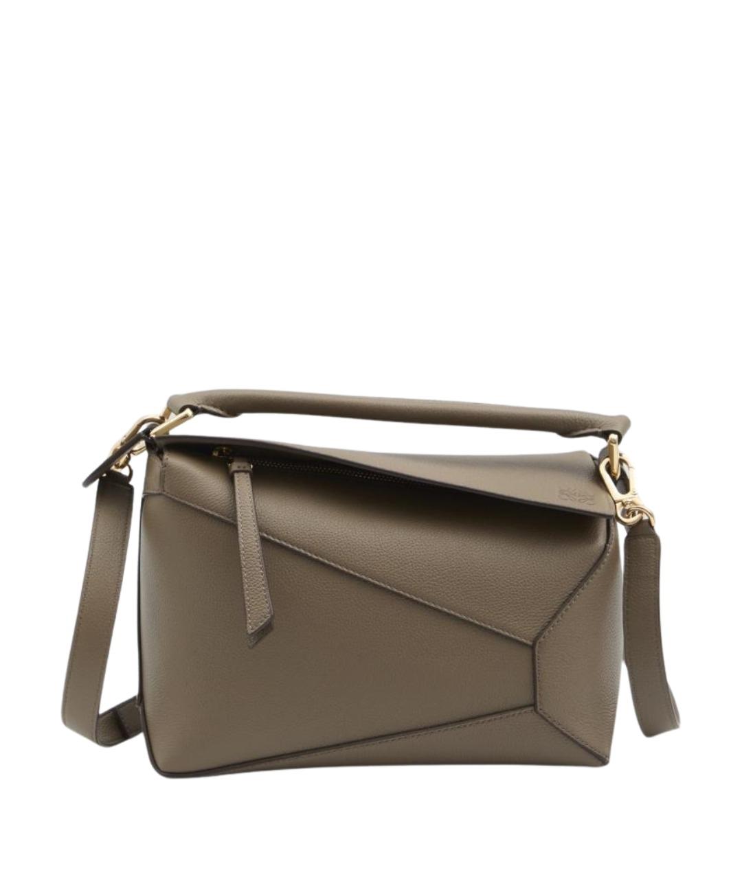 LOEWE Бежевая кожаная сумка через плечо, фото 1
