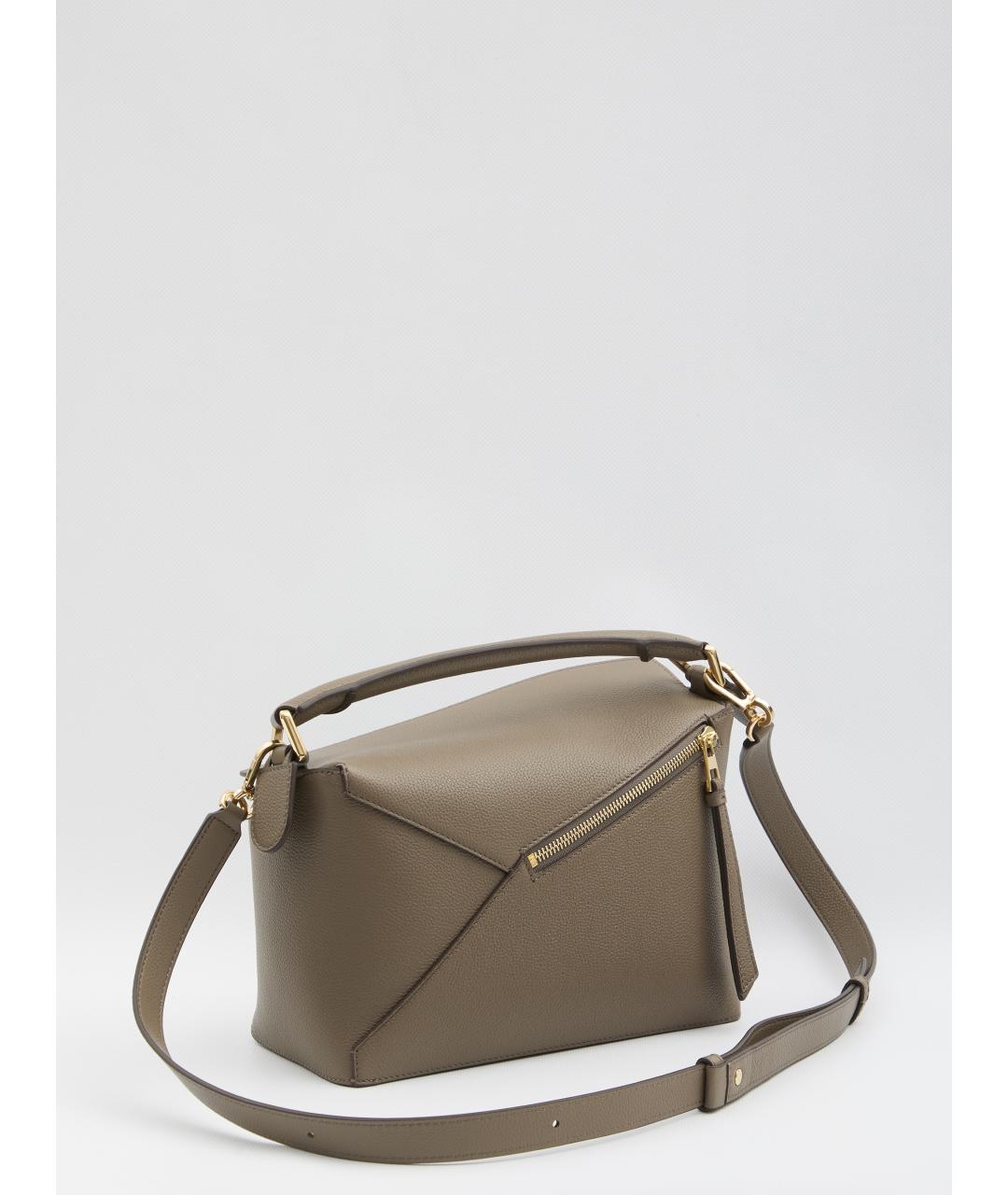 LOEWE Бежевая кожаная сумка через плечо, фото 2