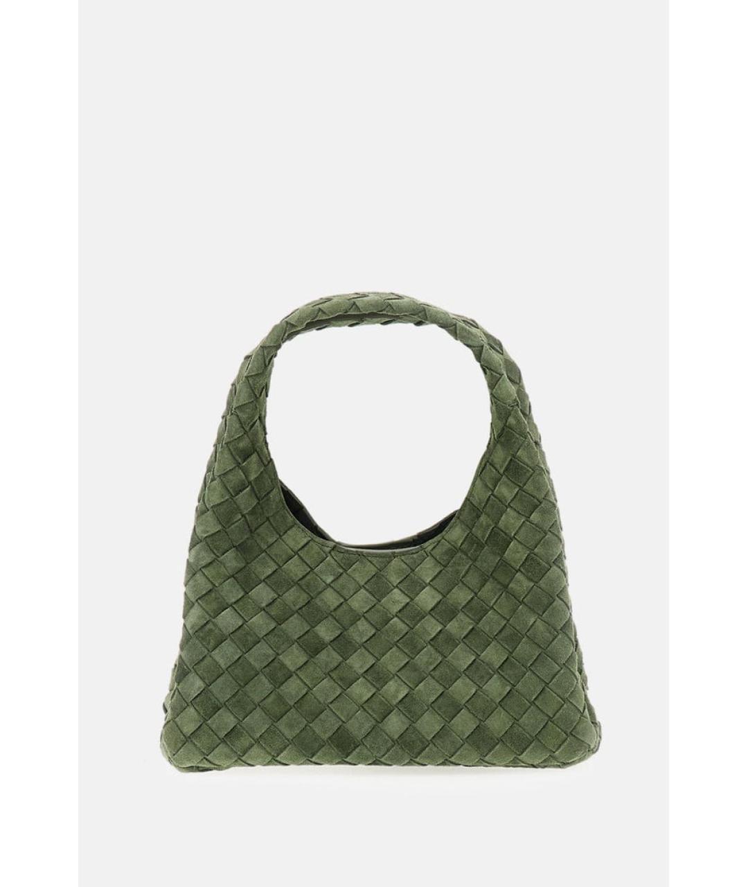 BOTTEGA VENETA Зеленая замшевая сумка через плечо, фото 5