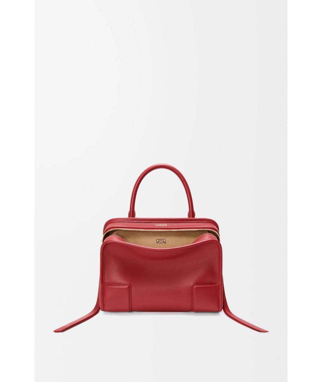 LOEWE Красная кожаная сумка тоут, фото 6