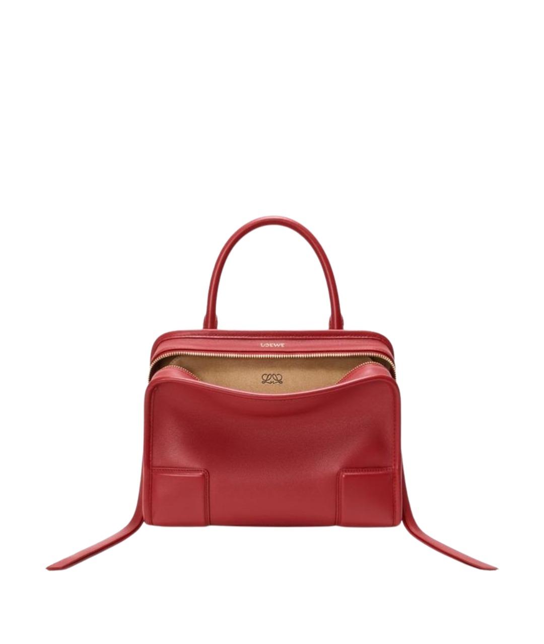 LOEWE Красная кожаная сумка тоут, фото 1