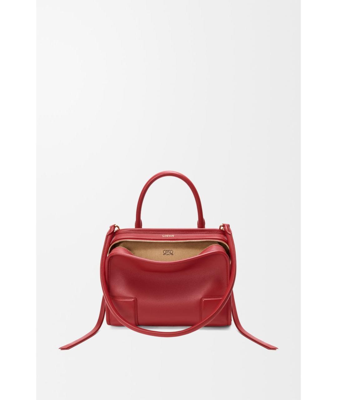 LOEWE Красная кожаная сумка тоут, фото 2