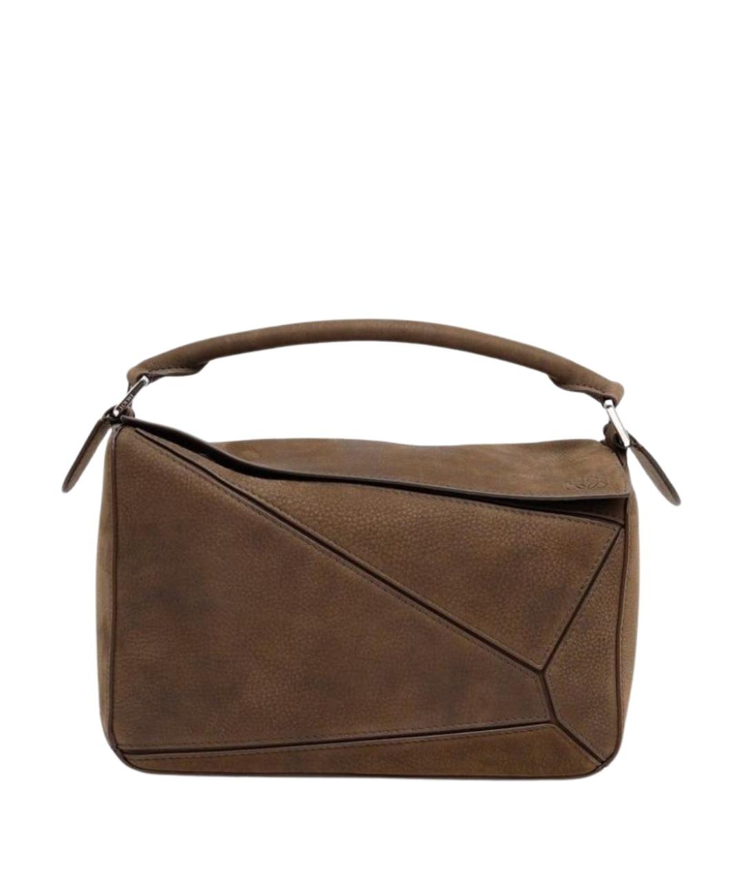 LOEWE Коричневая кожаная сумка через плечо, фото 1