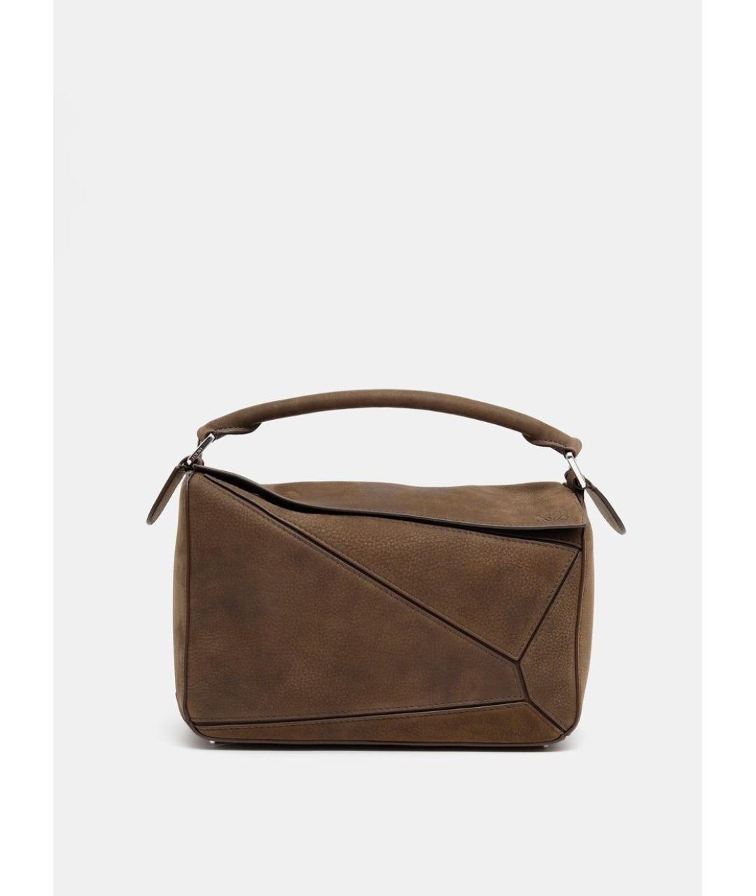 LOEWE Коричневая кожаная сумка через плечо, фото 5