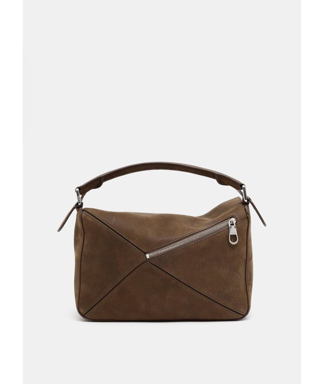 LOEWE Коричневая кожаная сумка через плечо, фото 2