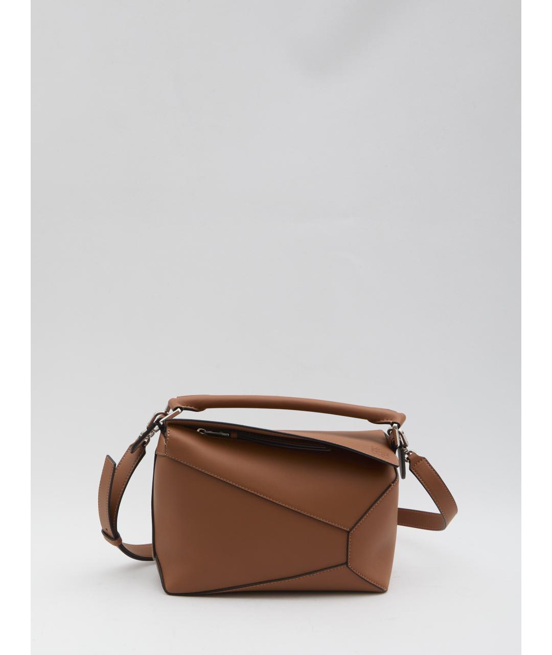 LOEWE Коричневая кожаная сумка через плечо, фото 5