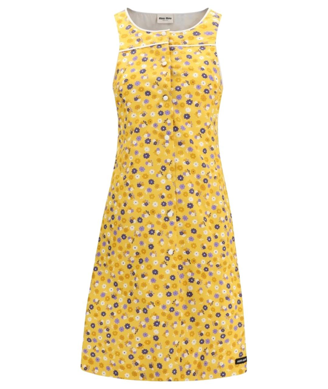 MIU MIU Мульти хлопковое повседневное платье, фото 1