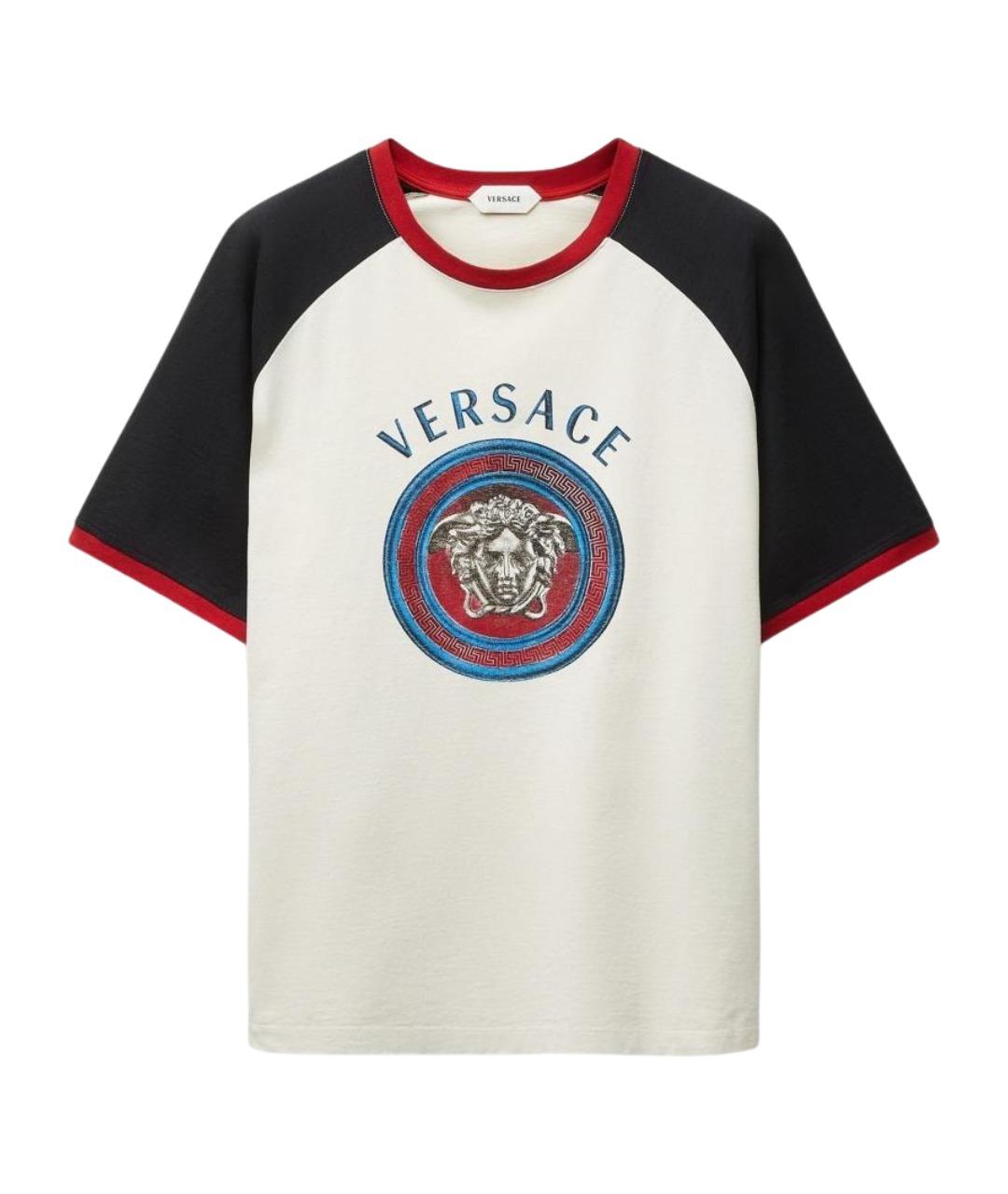 VERSACE Мульти хлопковая футболка, фото 1