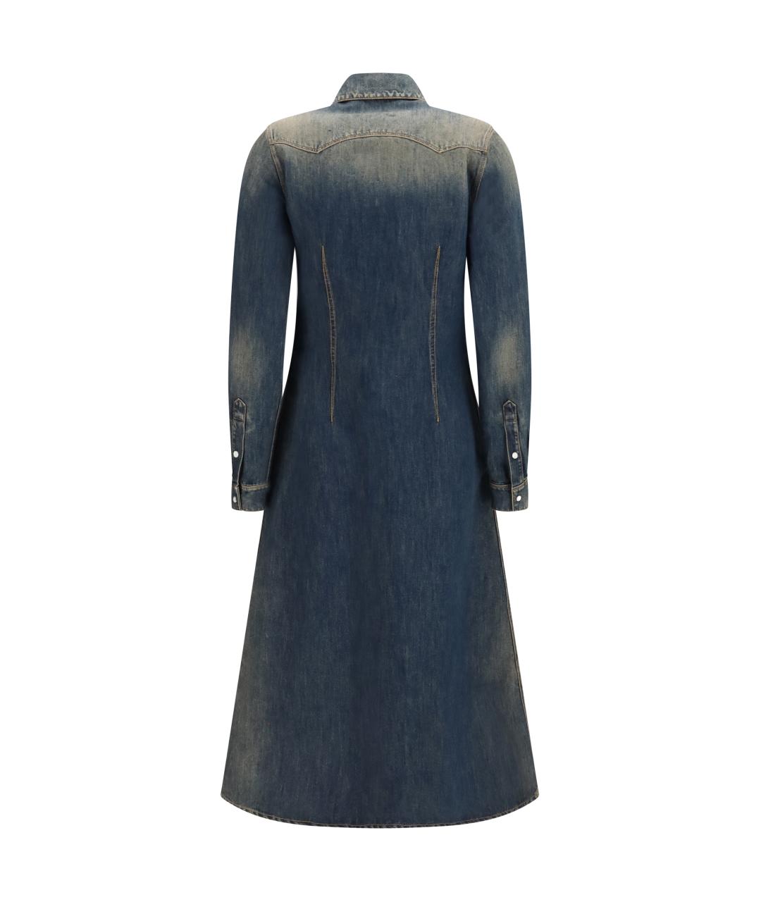 FENDI Синее хлопковое повседневное платье, фото 2